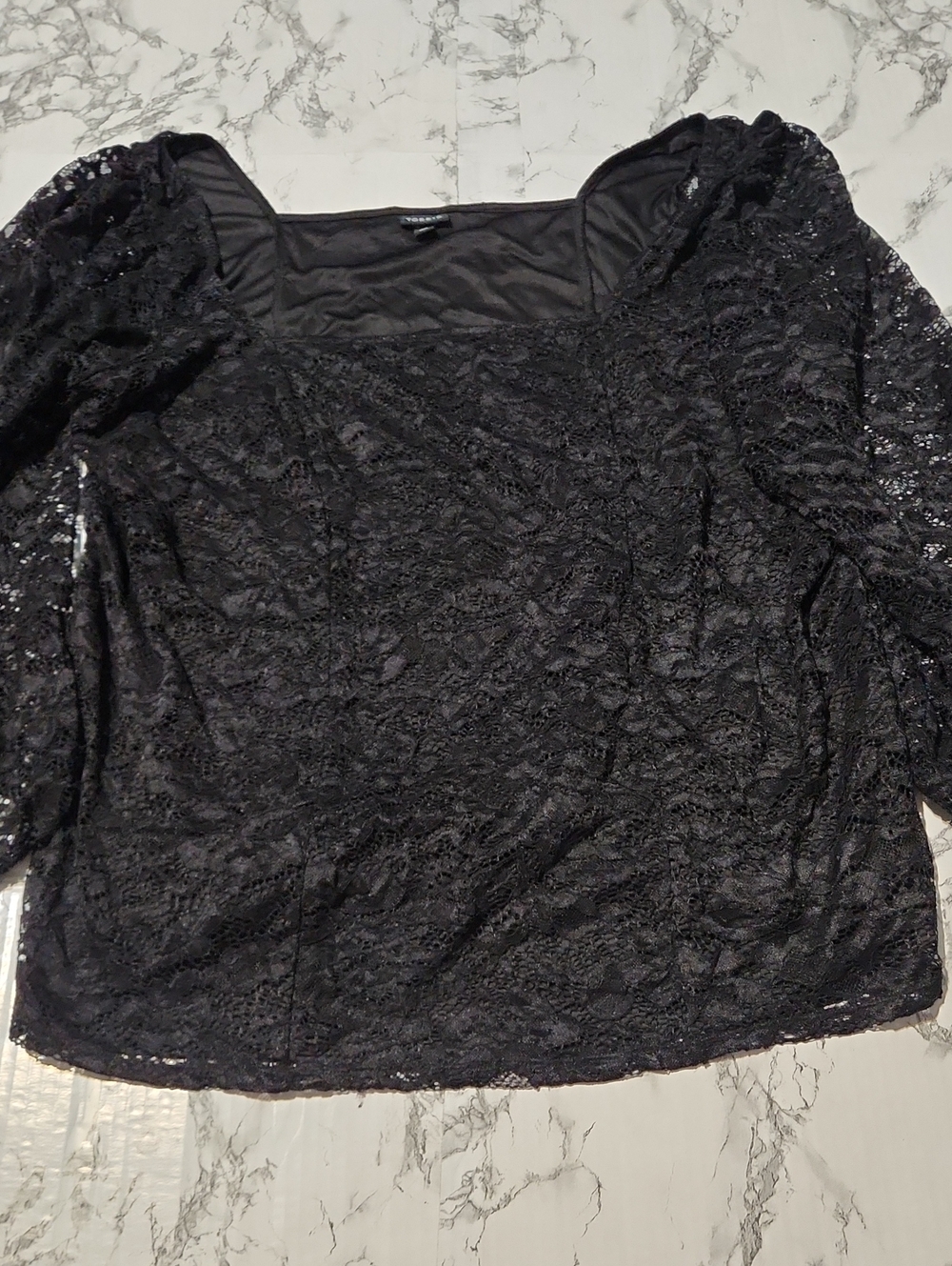 💘 torrid Black Lace Square-Neck Blouse